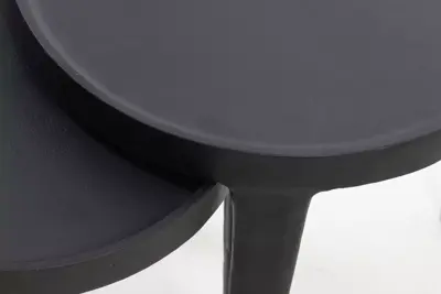 Light & Living bijzettafel set van 2 metaal tobias zwart - afbeelding 5