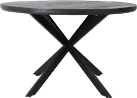 Light & Living eettafel ø140x76 cm yellov hout zwart - afbeelding 5