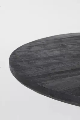 Light & Living eettafel ø140x76 cm yellov hout zwart - afbeelding 3