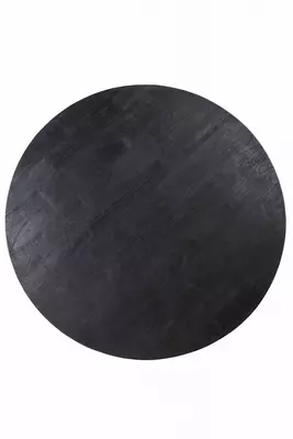 Light & Living eettafel ø140x76 cm yellov hout zwart - afbeelding 8
