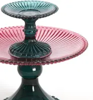 Light & Living etagere glas buronda 25x25x23cm groen - afbeelding 2