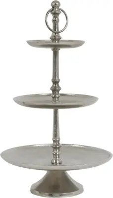 Light & Living etagere metaal odda 30x30x35cm nikkel - afbeelding 1