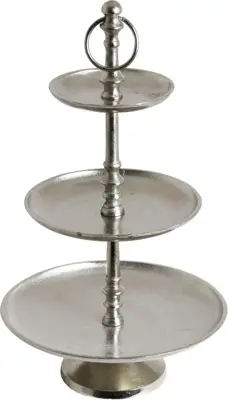 Light & Living etagere metaal odda 30x30x35cm nikkel - afbeelding 2