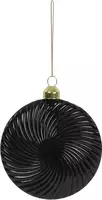 Light & Living glazen kerstbal budu 10cm zwart - afbeelding 1