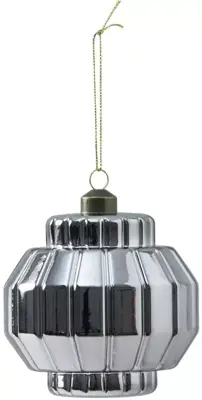 Light & Living glazen kerstbal ibarra 10cm donkergrijs