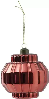 Light & Living glazen kerstbal ibarra 10cm donkerrood - afbeelding 1