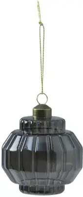 Light & Living glazen kerstbal ibarra 8cm bruin, grijs