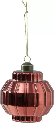 Light & Living glazen kerstbal ibarra 8cm donkerrood