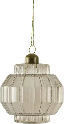 Light & Living glazen kerstbal ibarra 8cm grijs