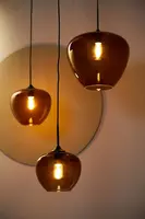 Light & Living Hanging lamp ø23x18 cm mayson black+glass brown - afbeelding 2