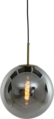 Light & Living hanglamp glas hanglamp Ø40 cm medina antiek brons+smoke glas 40x40cm brons - afbeelding 5