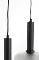 Light & Living hanglamp glas lekar drie-lichts smoke zwart 100x22x32cm zwart - afbeelding 7