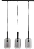 Light & Living hanglamp glas lekar drie-lichts smoke zwart 100x22x32cm zwart kopen?