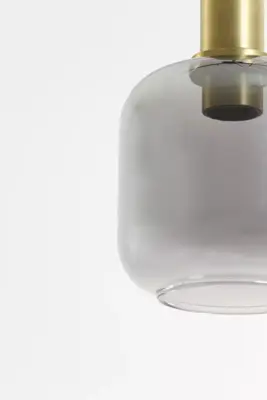 Light & Living hanglamp glas lekar smoke 21x37cm transparant - afbeelding 4