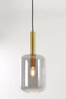 Light & Living hanglamp glas lekar smoke 22x52cm transparant - afbeelding 3