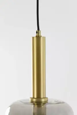 Light & Living hanglamp glas lekar smoke 22x52cm transparant - afbeelding 4