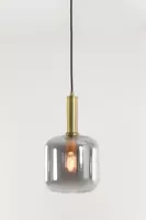 Light & Living hanglamp glas lekar smoke brons 16x26cm zwart - afbeelding 2