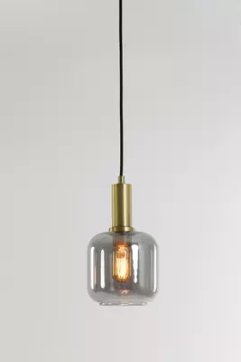 Light & Living hanglamp glas lekar smoke brons 21x37cm zwart - afbeelding 3