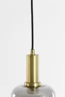 Light & Living hanglamp glas lekar smoke brons 21x37cm zwart - afbeelding 5