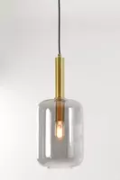 Light & Living hanglamp glas lekar smoke brons 22x52cm zwart - afbeelding 3