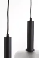 Light & Living hanglamp glas lekar smoke drie-lamps 100x22x32cm zwart, transparant - afbeelding 7