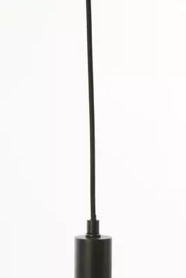 Light & Living hanglamp glas lekar smoke zwart 21x37cm zwart - afbeelding 3