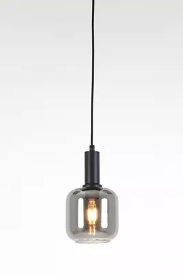 Light & Living hanglamp glas lekar smoke zwart 21x37cm zwart - afbeelding 7