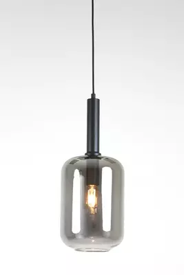 Light & Living hanglamp glas lekar smoke zwart 22x52cm zwart - afbeelding 7