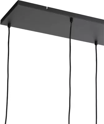 Light & Living hanglamp glas lekar vijf-lichts smoke zwart 110x22x32cm zwart - afbeelding 4