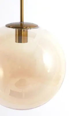 Light & Living hanglamp glas medina amber drie-lamps 120x30x30cm goud, transparant - afbeelding 2