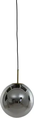 Light & Living hanglamp glas medina smoke 30x30cm transparant - afbeelding 1