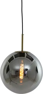 Light & Living hanglamp glas medina smoke 40x40cm transparant - afbeelding 5