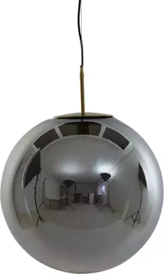 Light & Living hanglamp glas medina smoke 48x48cm transparant - afbeelding 1