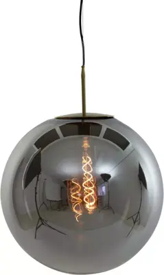 Light & Living hanglamp glas medina smoke 48x48cm transparant - afbeelding 5