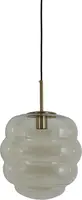 Light & Living hanglamp glas misty amber 30x37cm transparant - afbeelding 1