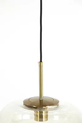 Light & Living hanglamp glas misty amber 30x37cm transparant - afbeelding 2