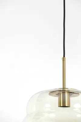 Light & Living hanglamp glas misty amber 30x37cm transparant - afbeelding 4