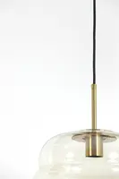 Light & Living hanglamp glas misty amber 30x37cm transparant - afbeelding 4