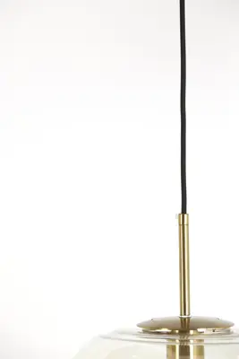 Light & Living hanglamp glas misty amber 30x37cm transparant - afbeelding 5