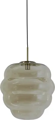 Light & Living hanglamp glas misty amber 45x48cm transparant - afbeelding 1