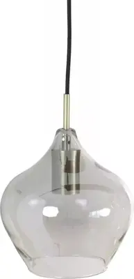 Light & Living hanglamp glas rakel smoke tien-lamps 124x35x60cm zwart, transparant - afbeelding 6