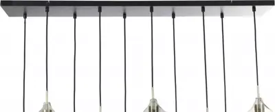 Light & Living hanglamp glas rakel smoke tien-lamps 124x35x60cm zwart, transparant - afbeelding 8