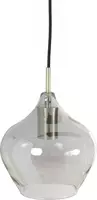 Light & Living hanglamp glas rakel tien-lichts smoke brons 124x35x60cm zwart - afbeelding 6