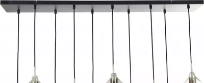 Light & Living hanglamp glas rakel tien-lichts smoke brons 124x35x60cm zwart - afbeelding 8
