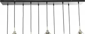 Light & Living hanglamp glas rakel tien-lichts smoke brons 124x35x60cm zwart - afbeelding 8