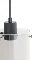 Light & Living hanglamp glas vancouver smoke 15x22cm transparant - afbeelding 5