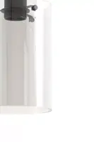 Light & Living hanglamp glas vancouver smoke 15x22cm transparant - afbeelding 6