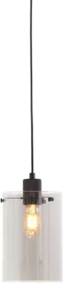 Light & Living hanglamp glas vancouver smoke 15x22cm transparant - afbeelding 1
