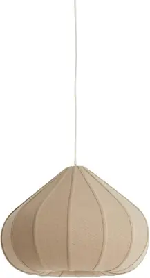 Light & Living hanglamp linnen, metaal  50x35cm naturel - afbeelding 1
