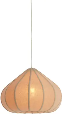 Light & Living hanglamp linnen, metaal  50x35cm naturel - afbeelding 2
